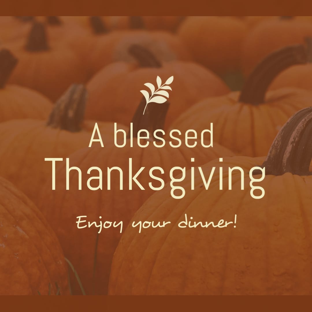Blessed Thanksgiving Blog Graphic Medium Template