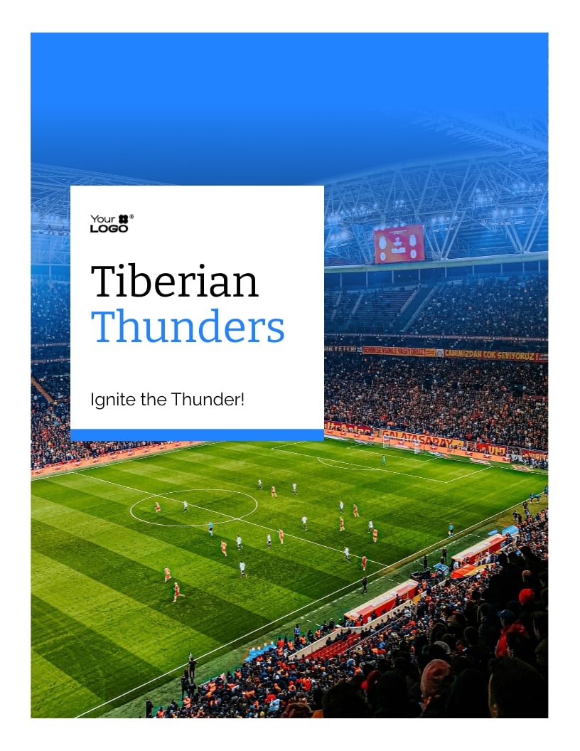 Blue Football Sponsorship Proposal Template