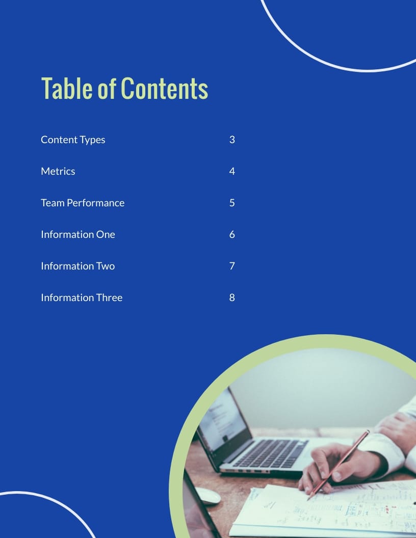 Blue Tone B2B Company Weekly Content Report