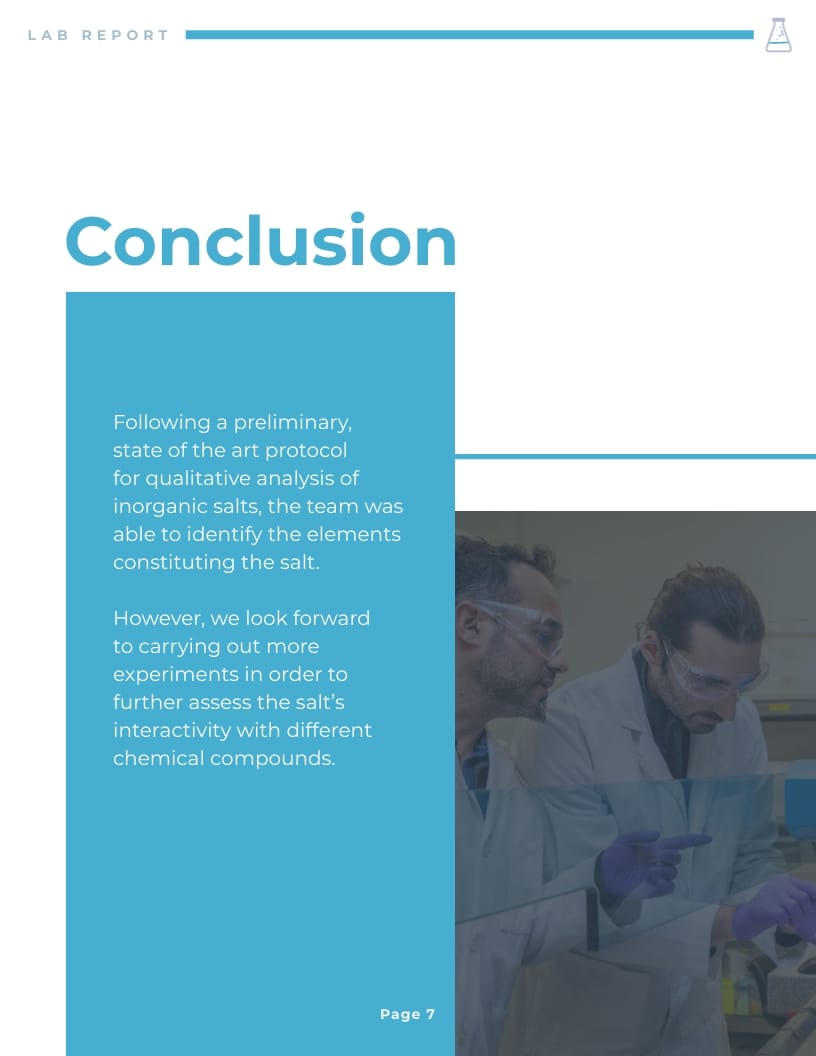 Blue Tone Lab Report Template | Visme