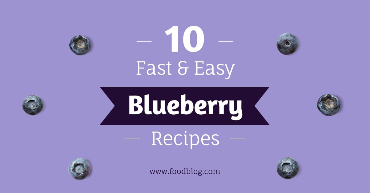 Blueberry Recipes Facebook Ad Template