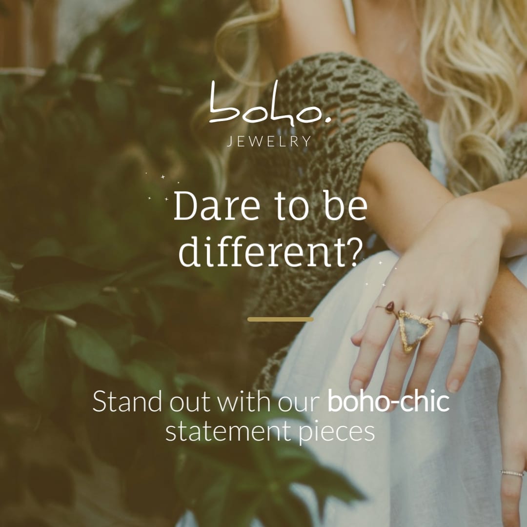 Boho Jewelry Facebook Video Ad Square Template
