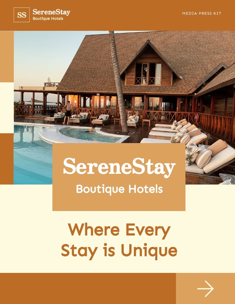 Boutique Hotel Chain Press Kit Template
