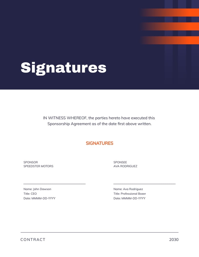 Boxing Sponsorship Contract Template - Slide 5 Boxing Sponsorship Contract Template - Slide 5