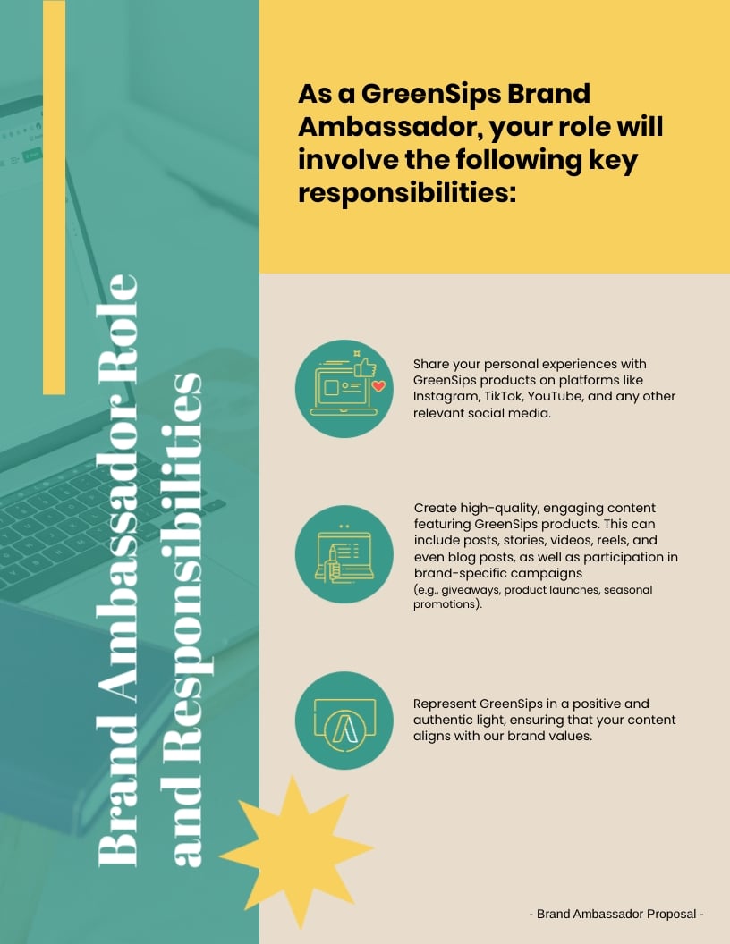 Brand Ambassador Proposal Template - Slide 5 Brand Ambassador Proposal Template - Slide 5