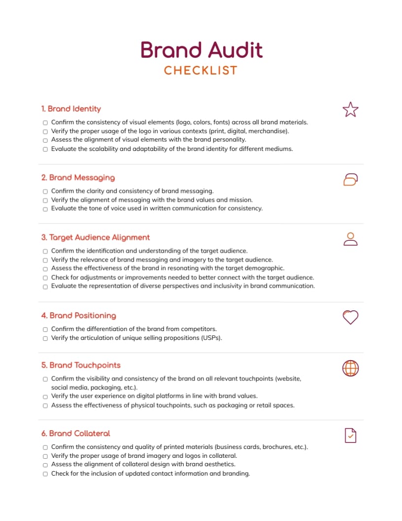 Brand Audit Checklist Template