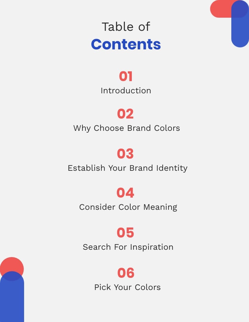 Brand Colors Ebook Template - Slide 2 Brand Colors Ebook Template - Slide 2