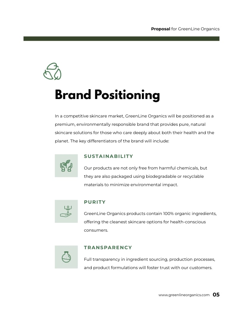 Brand Proposal Example Template - Slide 5 Brand Proposal Example Template - Slide 5