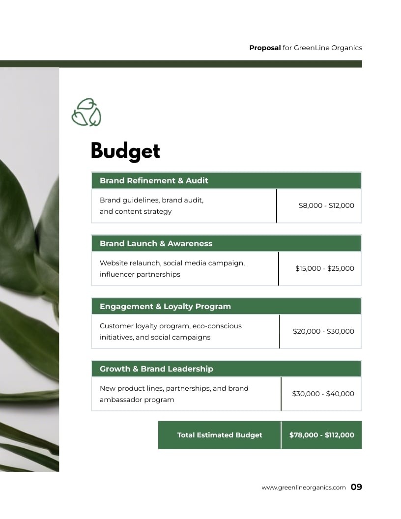 Brand Proposal Example Template - Slide 9 Brand Proposal Example Template - Slide 9