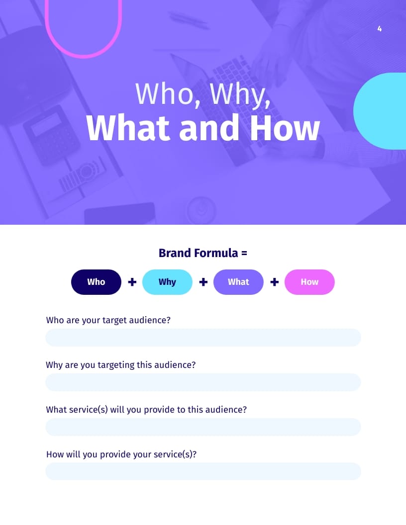 Branding Workbook Lead Magnet Template - Slide 6 Branding Workbook Lead Magnet Template - Slide 6