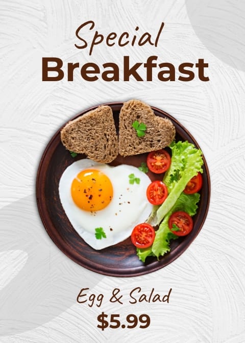 Breakfast Menu Table Tent Template