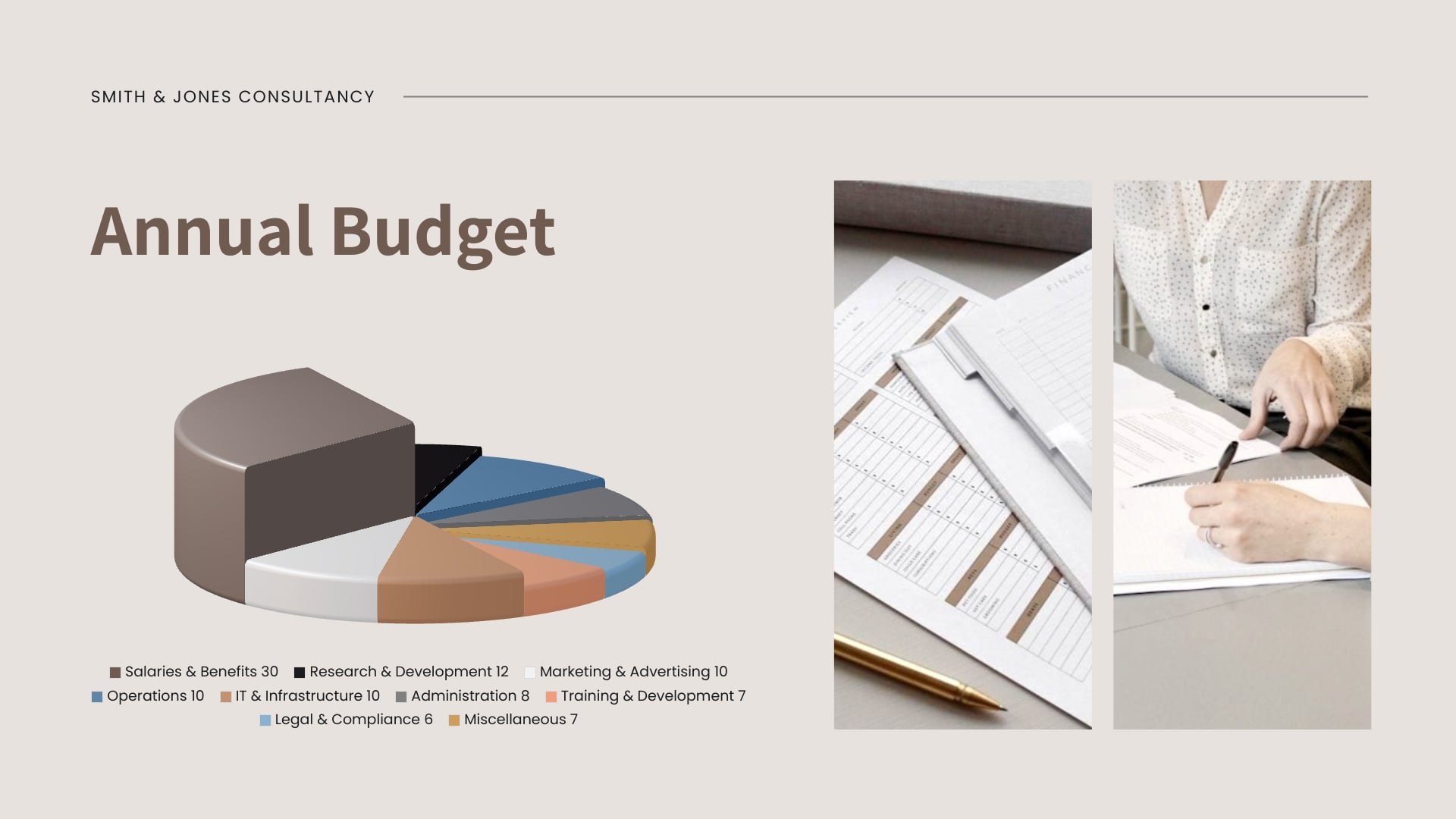 Budget Plan Pie Chart Template