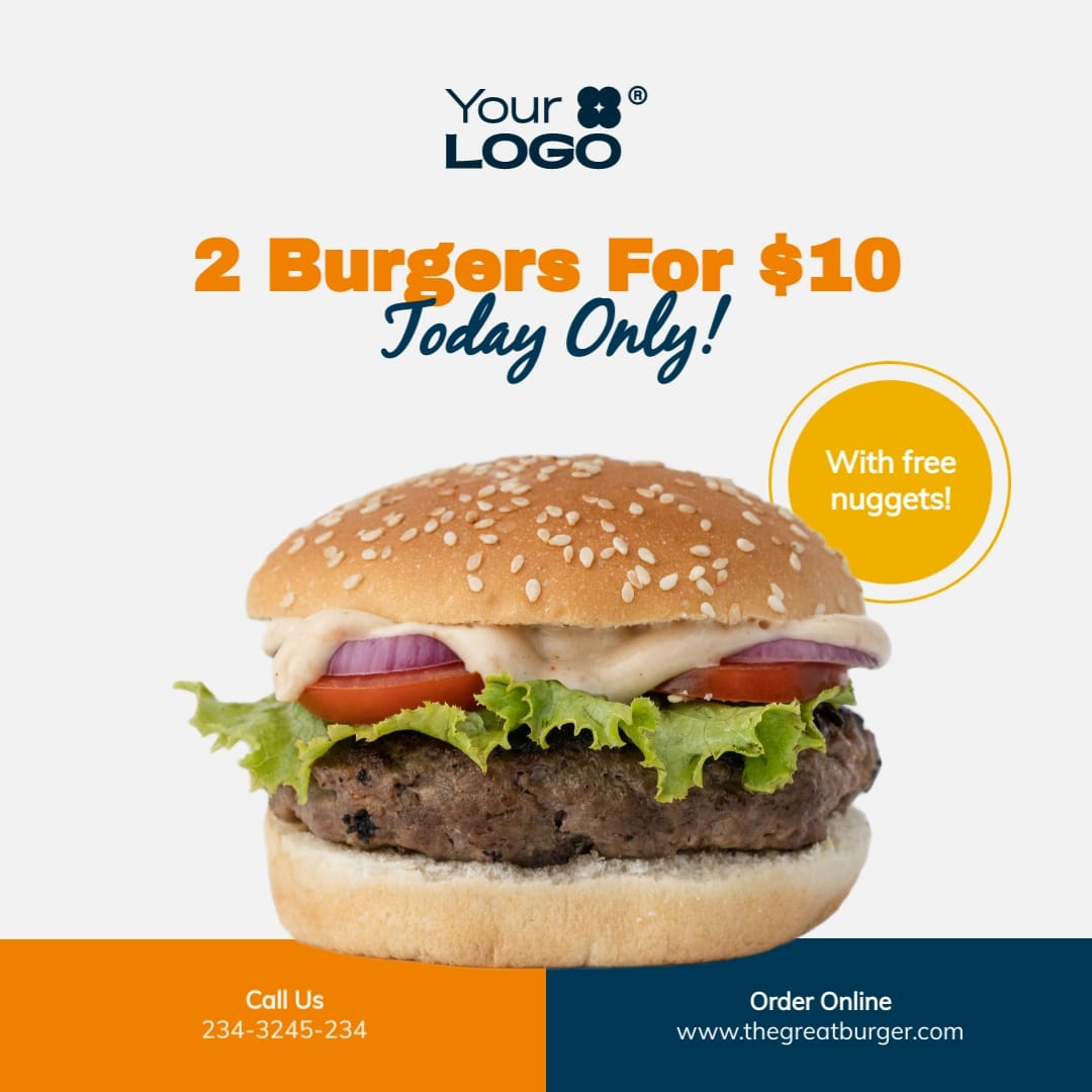 Burger Joint Promo Instagram Post Template