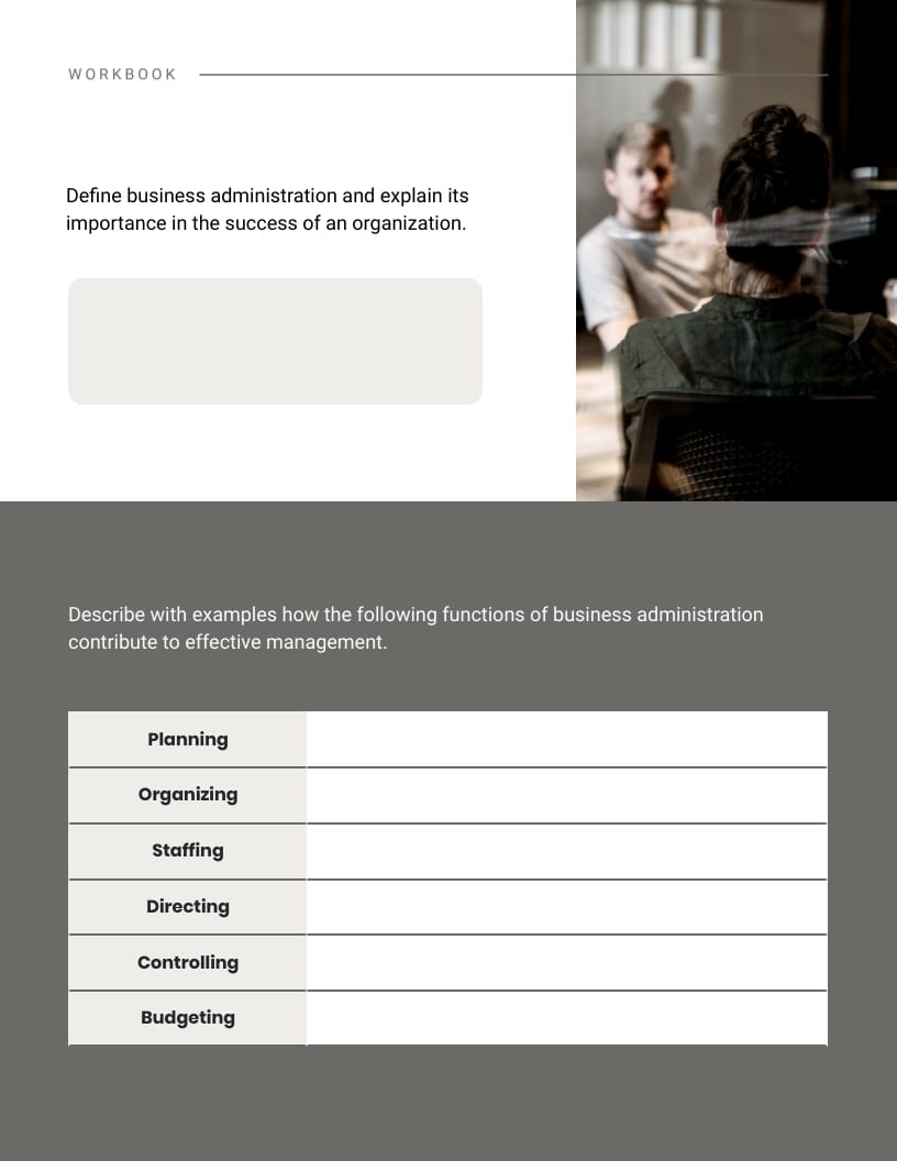 Business Administration Workbook Template - Slide 4 Business Administration Workbook Template - Slide 4
