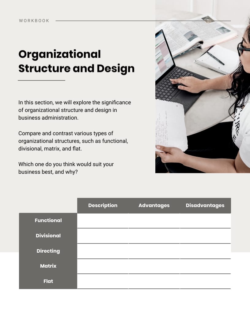 Business Administration Workbook Template - Slide 6 Business Administration Workbook Template - Slide 6