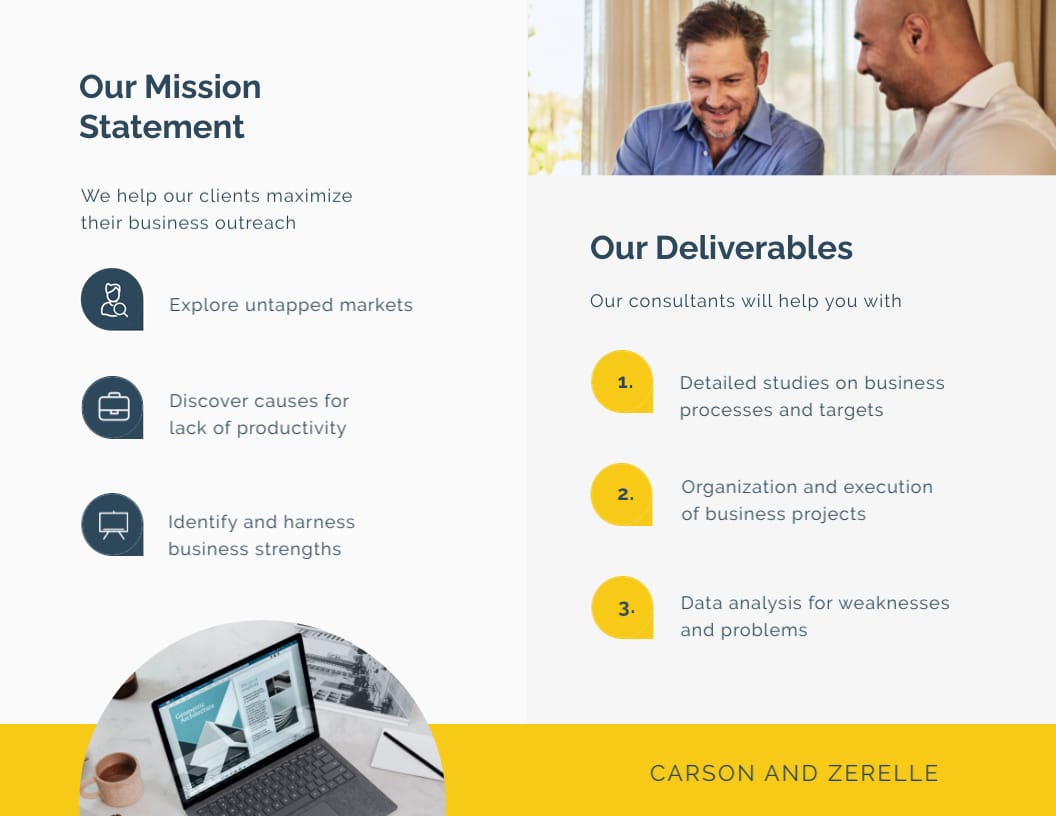 Business Bifold Brochure Template - Slide 2 Business Bifold Brochure Template - Slide 2