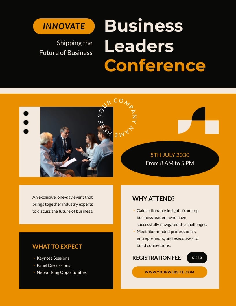 Business Conference Event One Pager Template