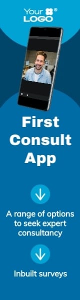 Business Consulting App Wide Skyscraper Template