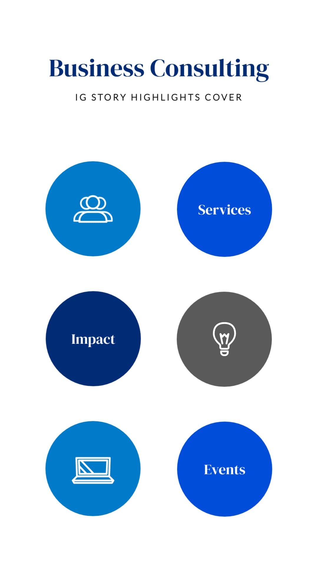 Business Consulting IG Story Highlights Cover Template