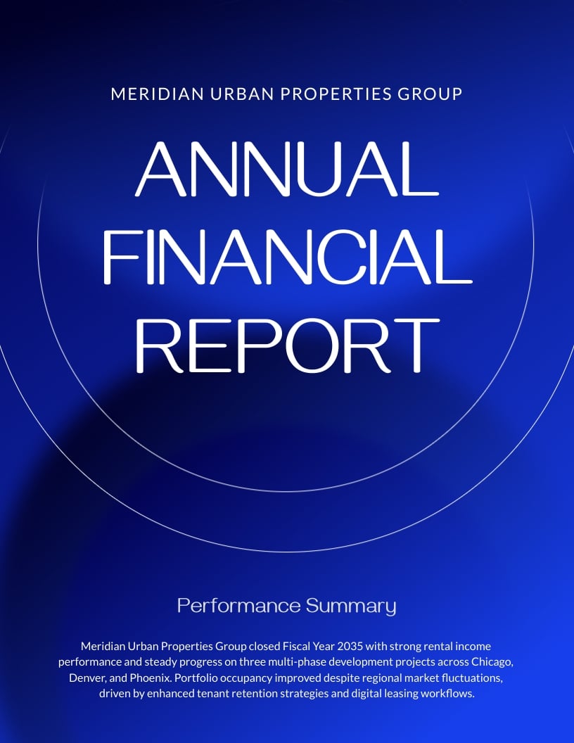 Business Financial Report Template