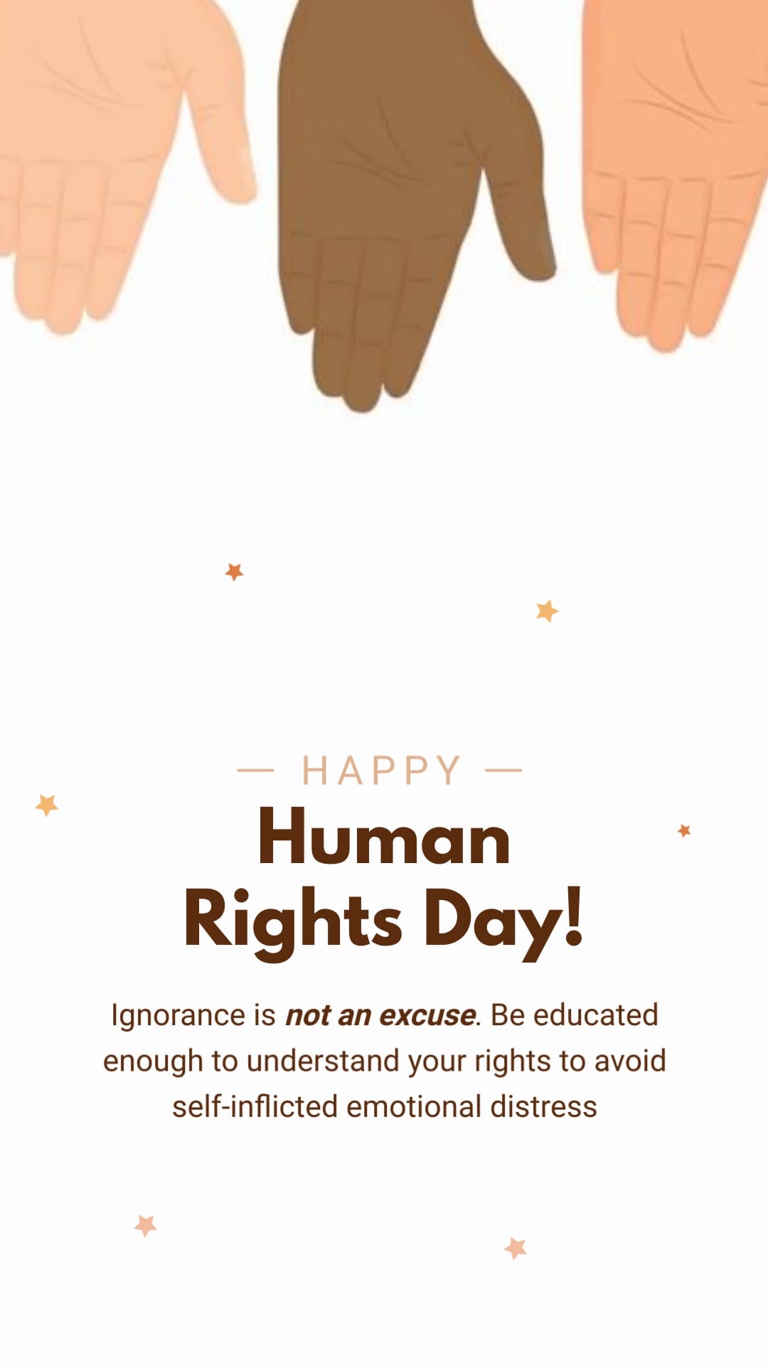 Business Human Rights Day Greeting Card Vertical Template