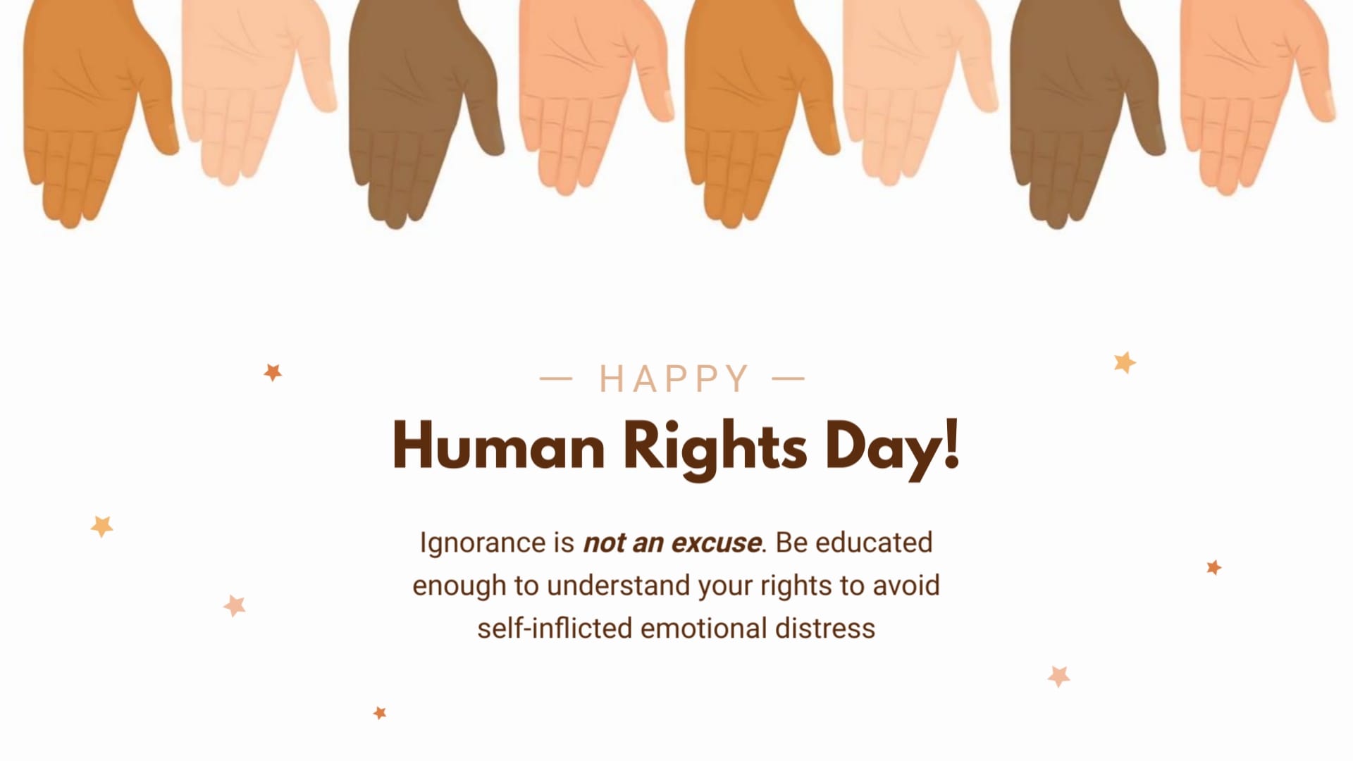 Business Human Rights Day Greeting Card Template