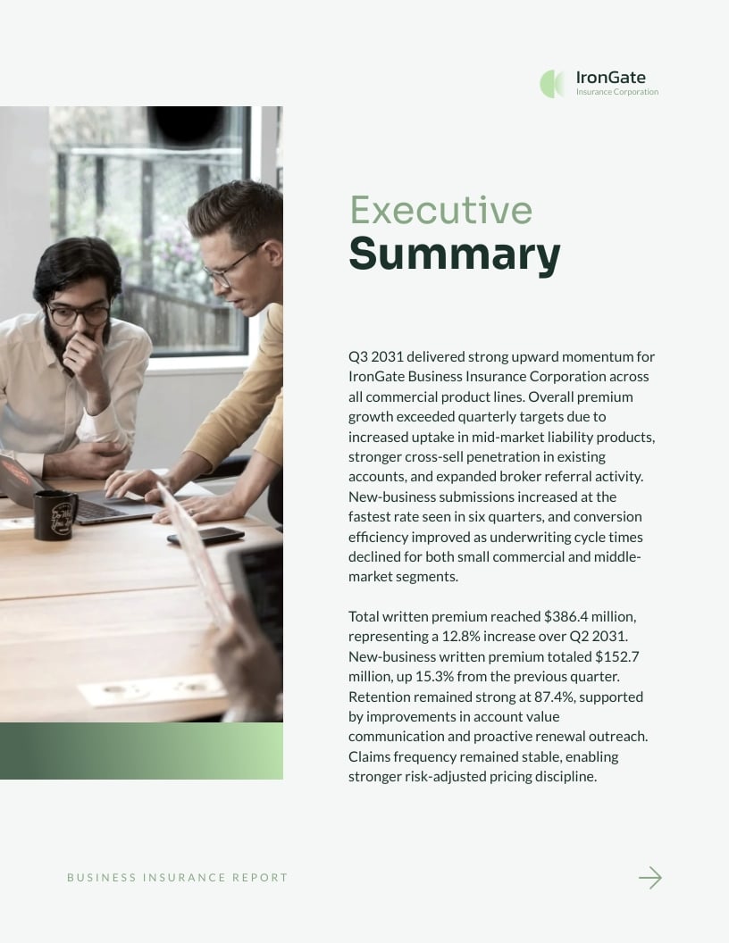 Business Insurance Report Template | Visme