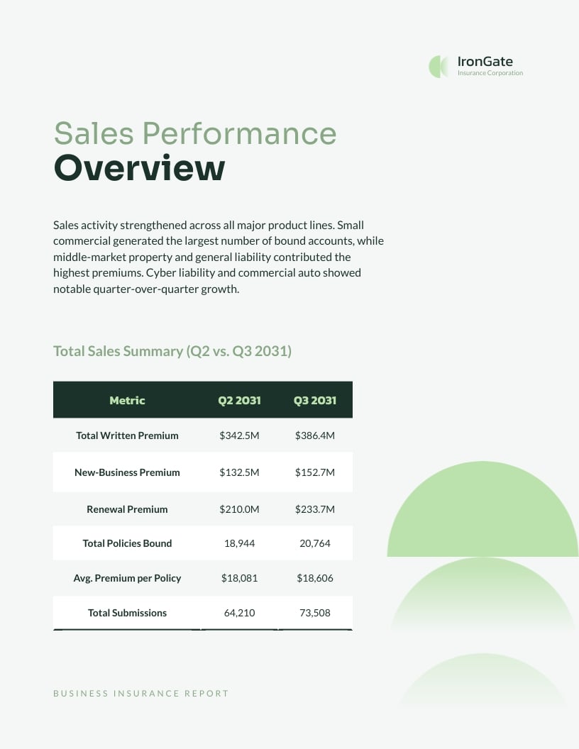 Business Insurance Report Template | Visme