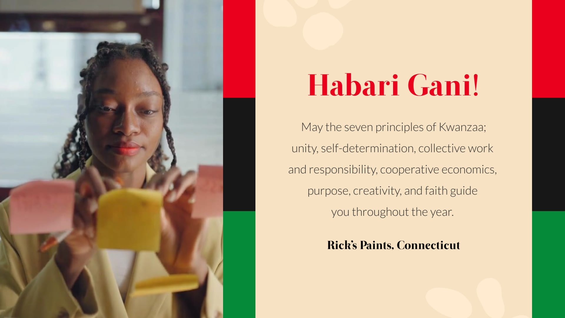 Business Kwanzaa Greeting Card Template