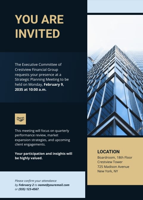 Business Meeting Invitation Template Business Meeting Invitation Template