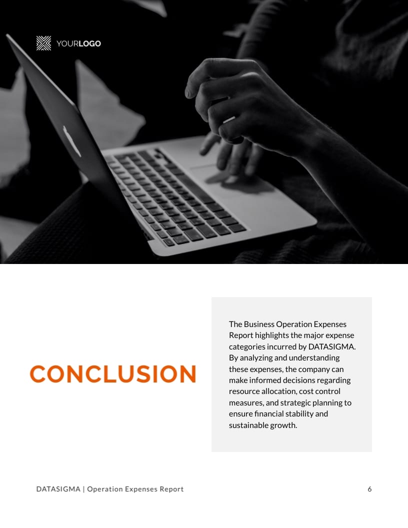 Business Operation Expense Report Template | Visme
