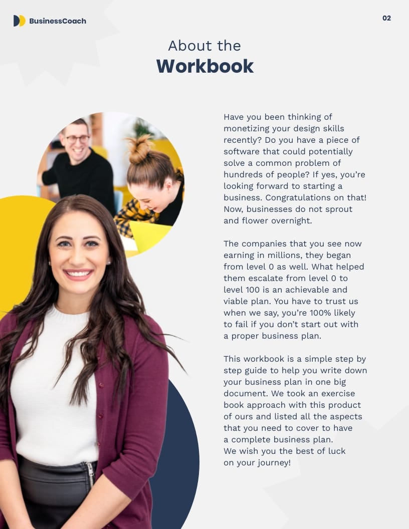 Business Plan Workbook Lead Magnet Template - Slide 3 Business Plan Workbook Lead Magnet Template - Slide 3