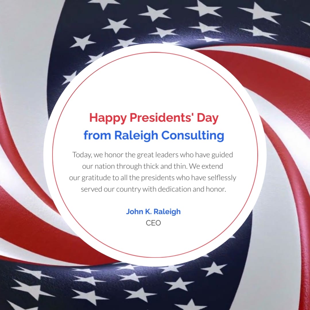Business Presidents Day Greeting Square Template