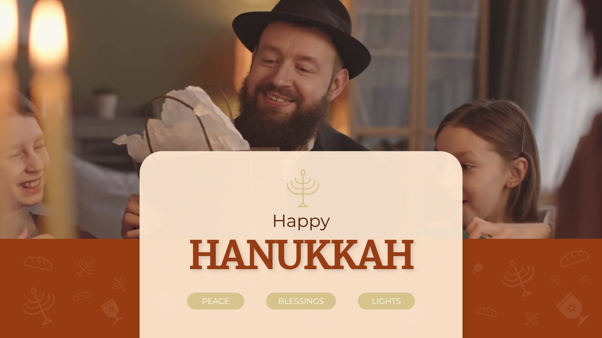 Business Simple Hanukkah Greeting Card Template