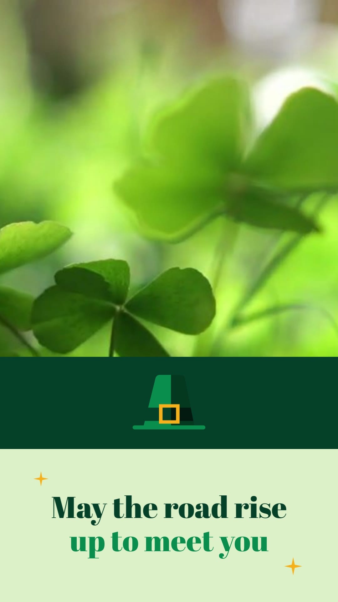 Business St Patricks Day Greeting Card Vertical Template