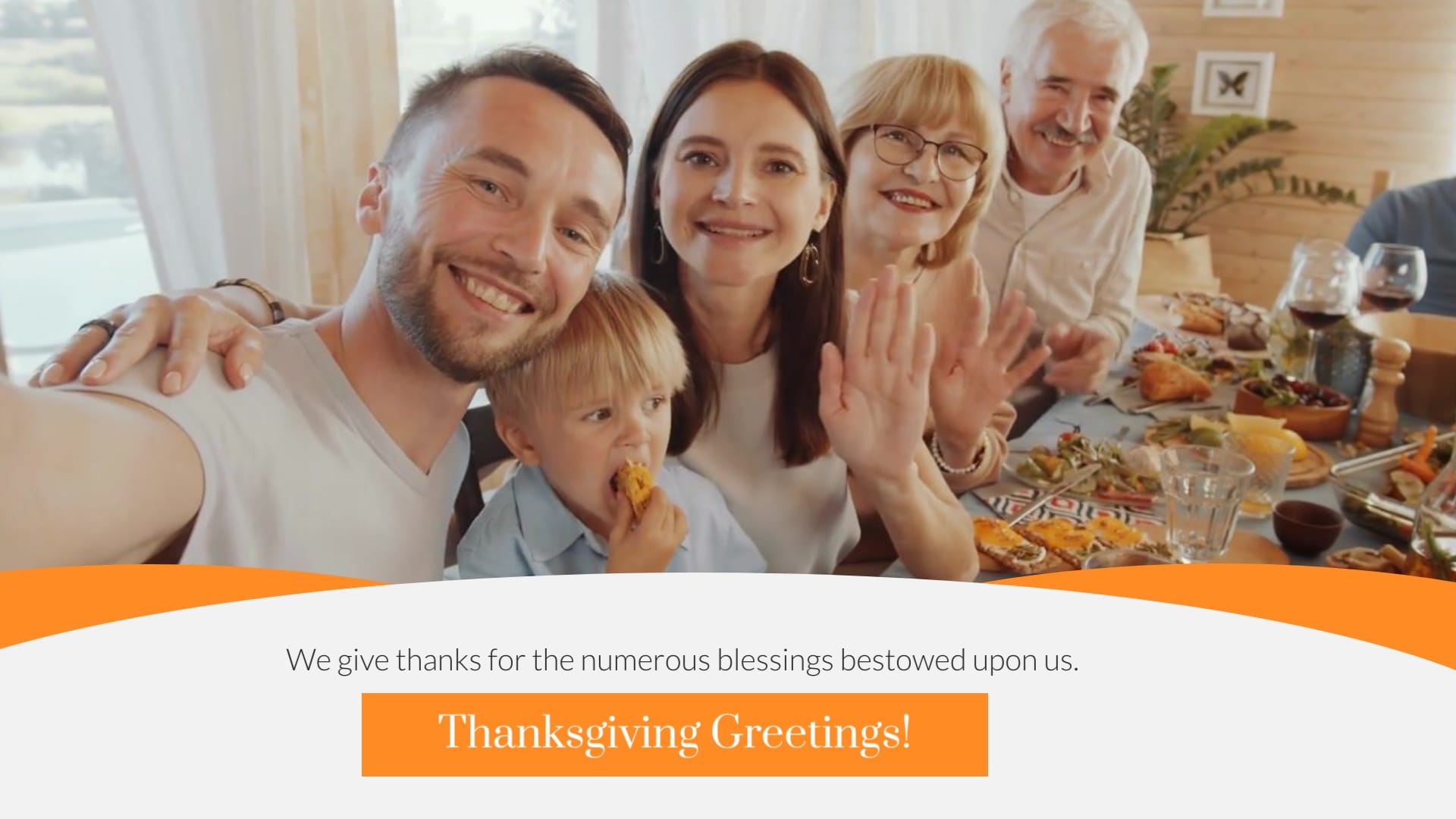 Business Thanksgiving Day Greeting Card Template