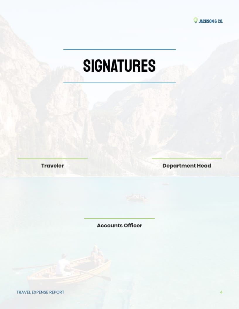 Business Travel Expense Report Template Visme