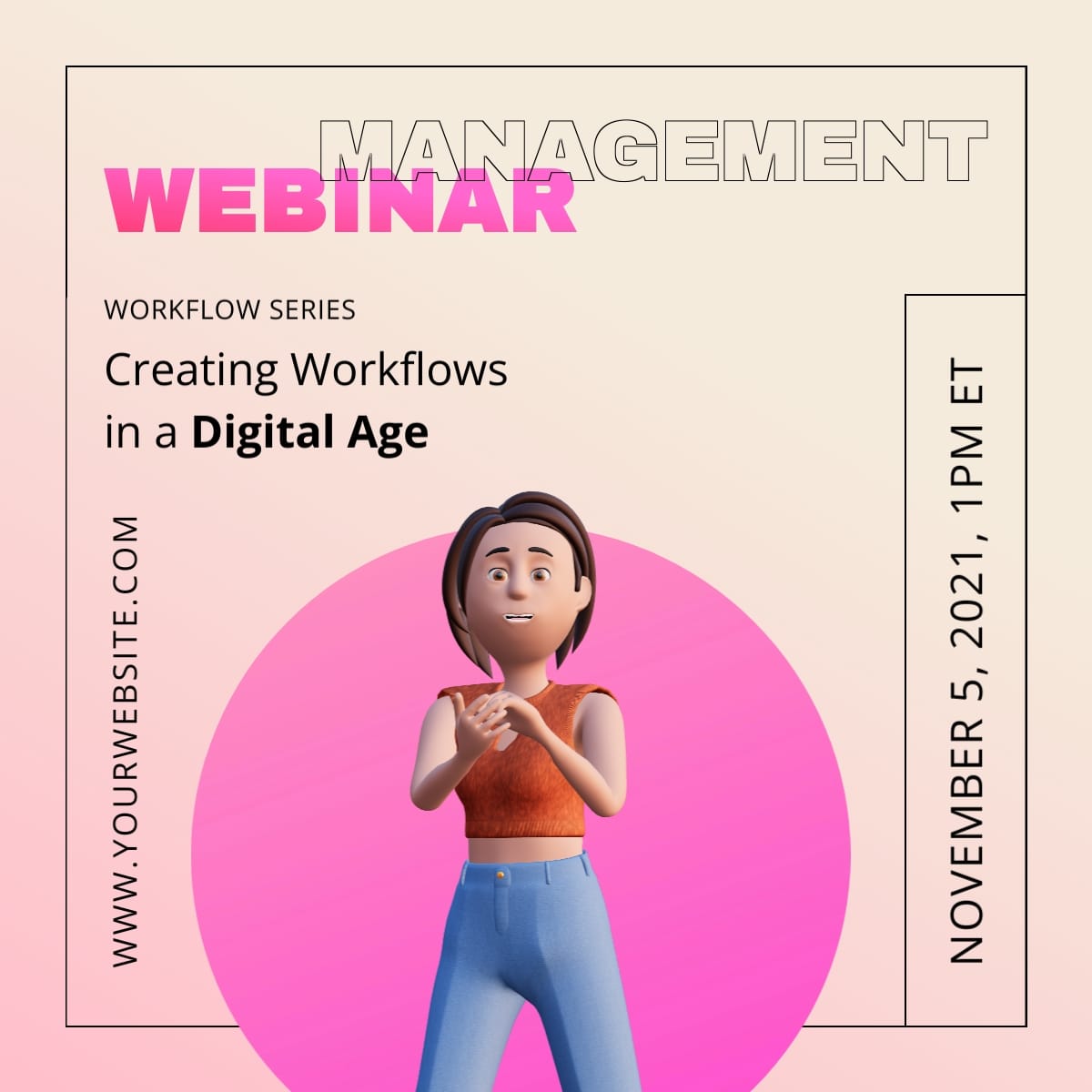 Business Webinar LinkedIn Post Template