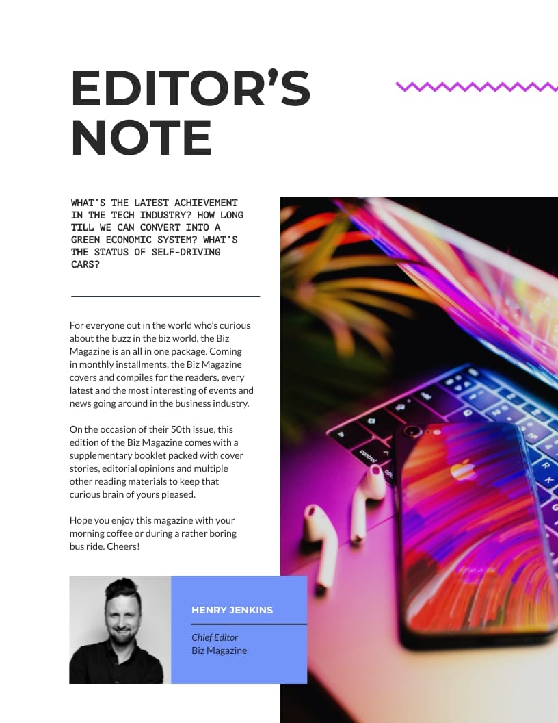 Business and Advertising Magazine Template - Slide 3 Business and Advertising Magazine Template - Slide 3