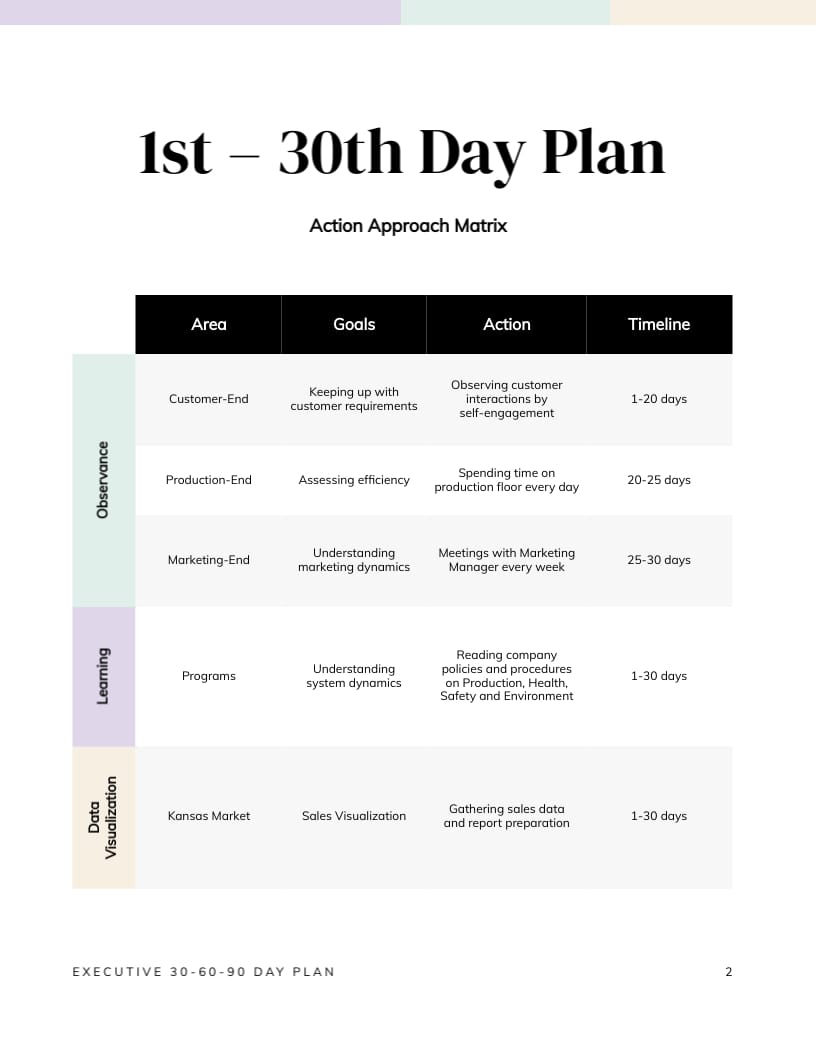 CEO 30-60-90 Day Plan