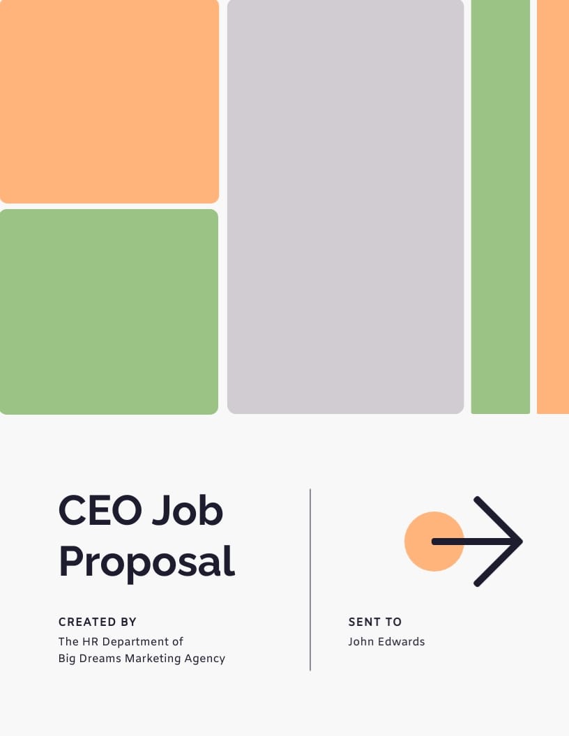 CEO Job Proposal Template