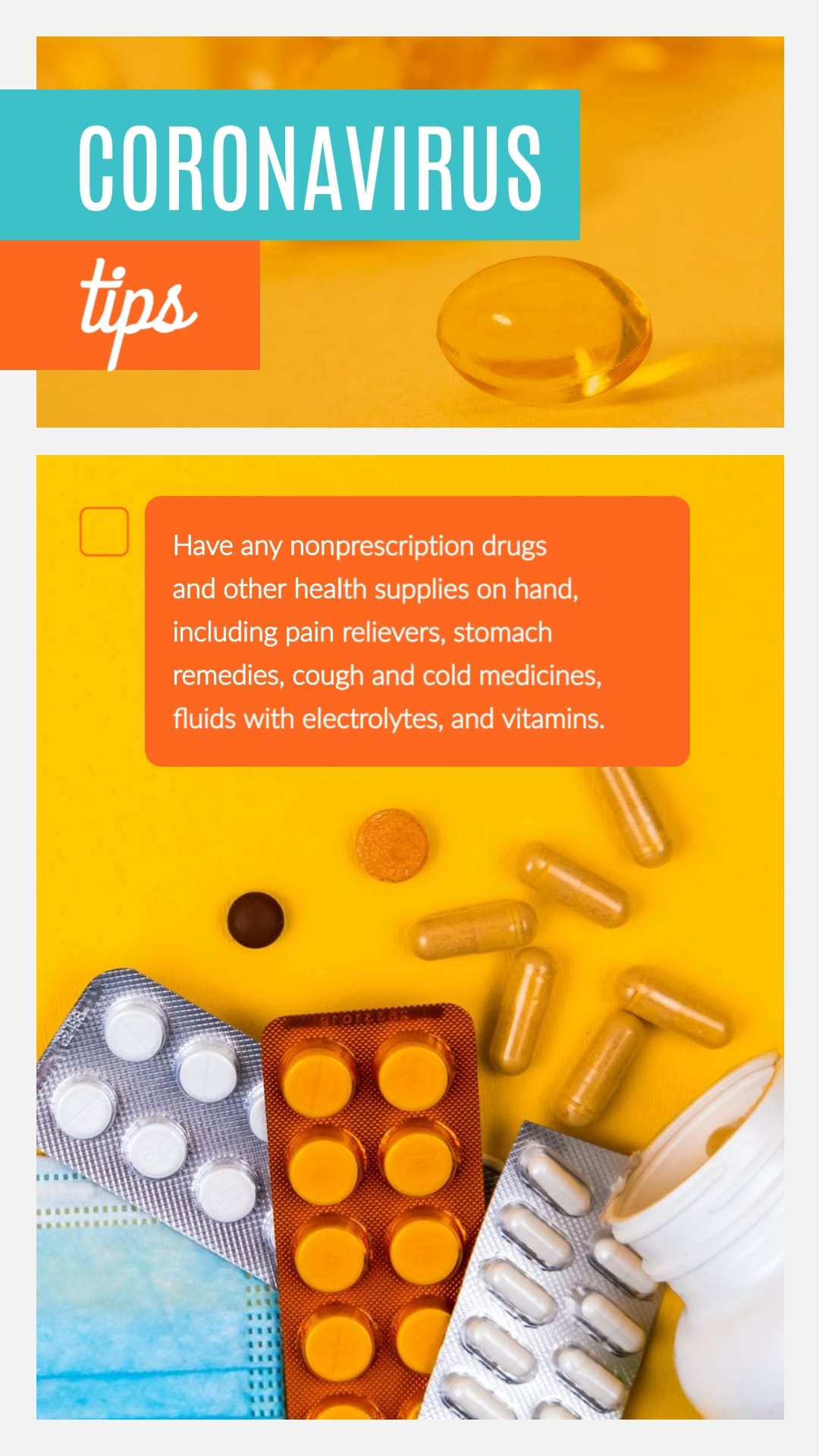 COVID19 Medicine Tips Animated Vertical Template
