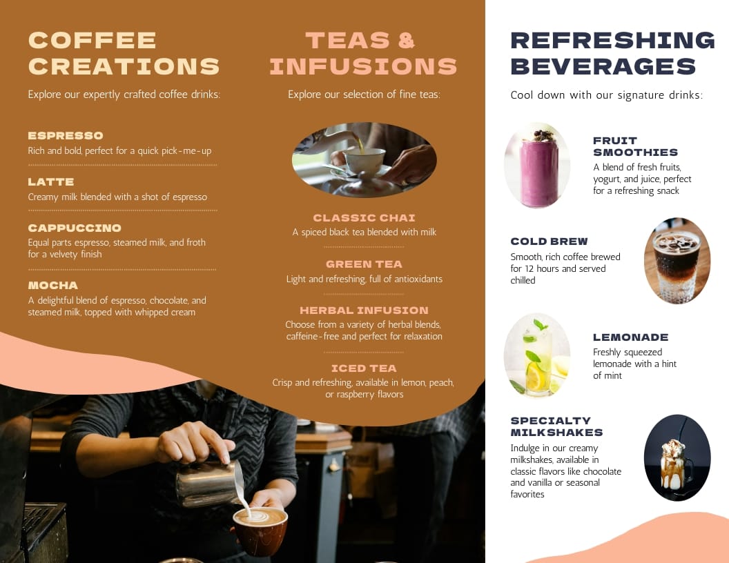 Cafe Menu Brochure Template - Slide 2 Cafe Menu Brochure Template - Slide 2