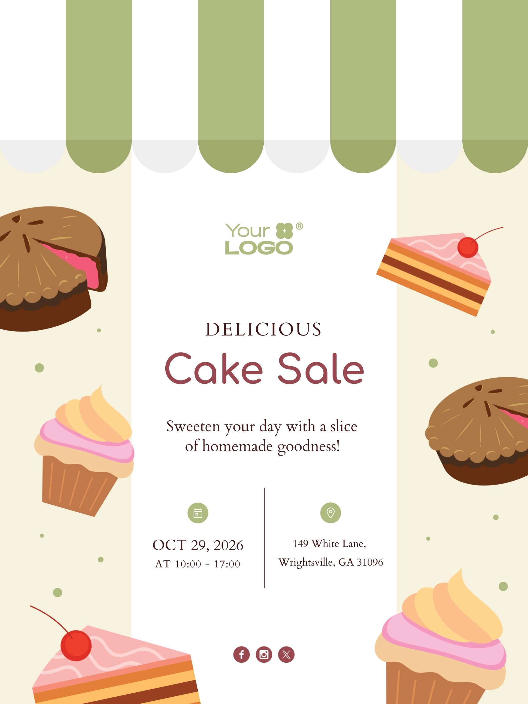 Cake Sale Poster Template Cake Sale Poster Template