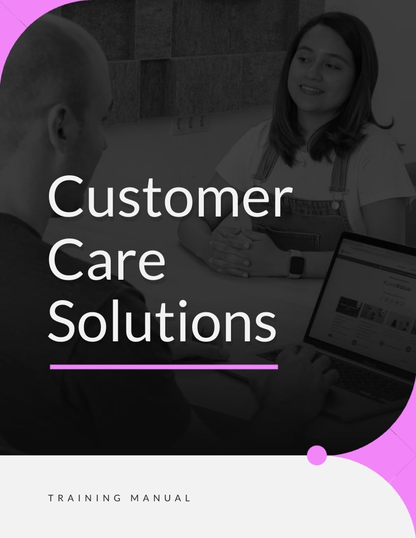Call Center Training Manual Template