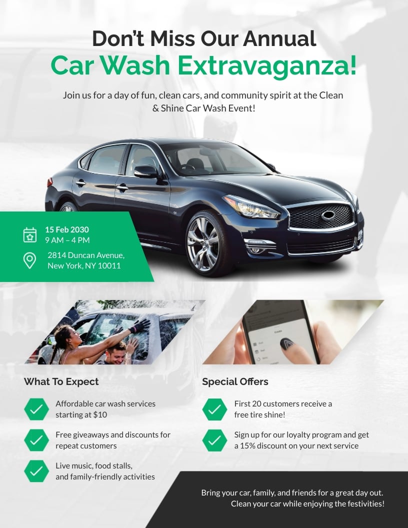 Car Wash Event Flyer Template