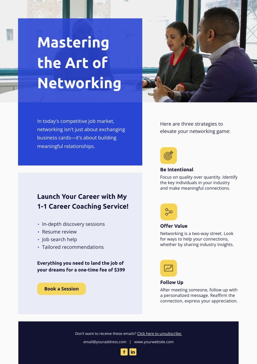 Career Coaching Newsletter Template