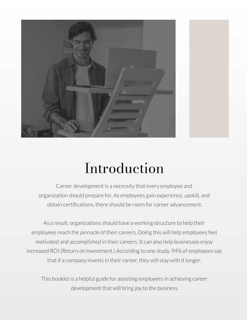 Career Development Booklet Template - Slide 3 Career Development Booklet Template - Slide 3