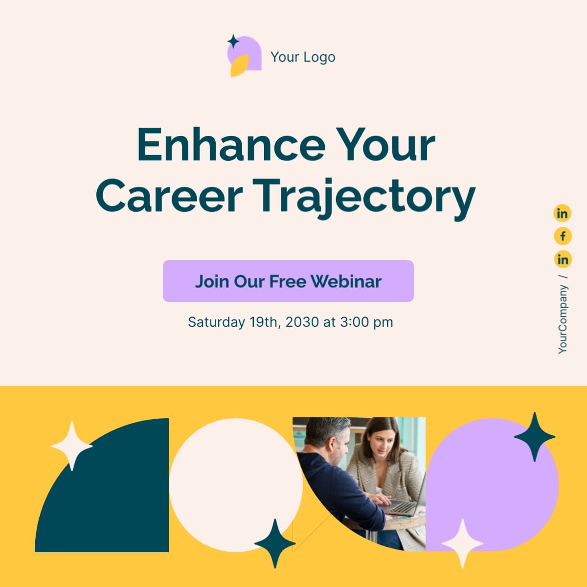 Career Growth Linkedin Post Template