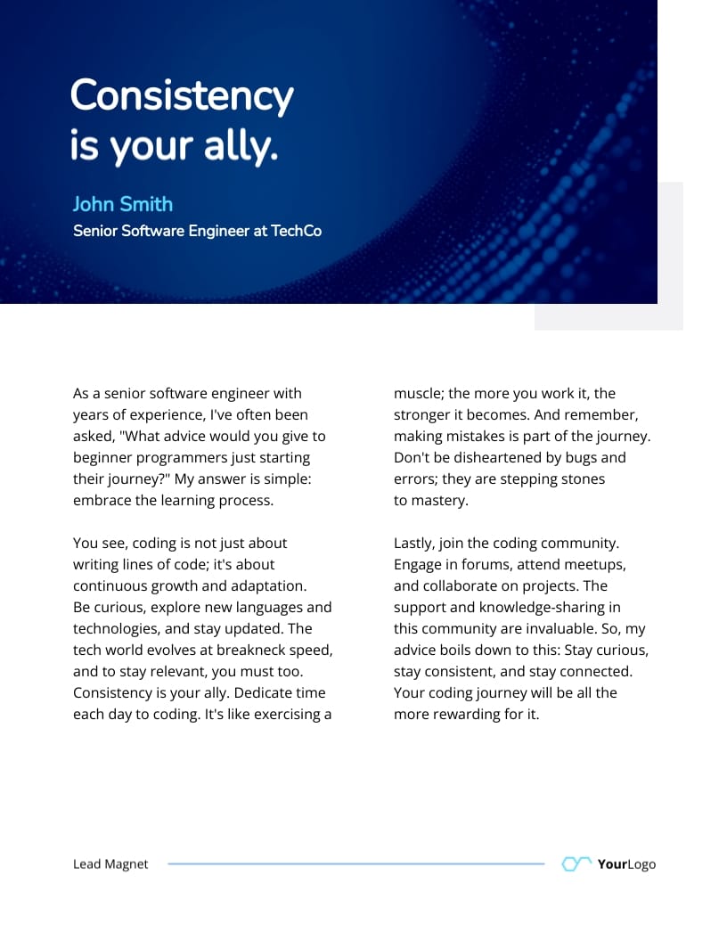 Career Guide Lead Magnet Template - Slide 4 Career Guide Lead Magnet Template - Slide 4